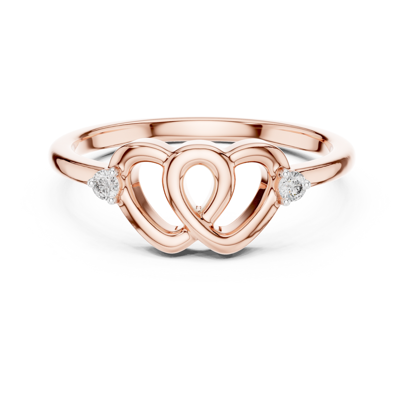 Ladies Ring 12#10023@L@7 - Rose Gold - Image