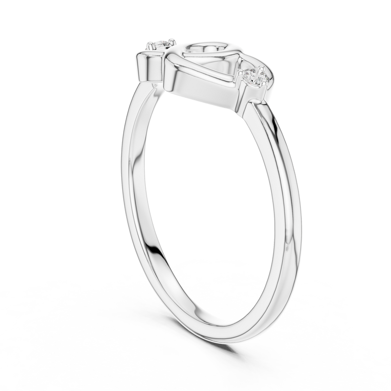 Ladies Ring 12#10023@L@7 - White Gold - Image
