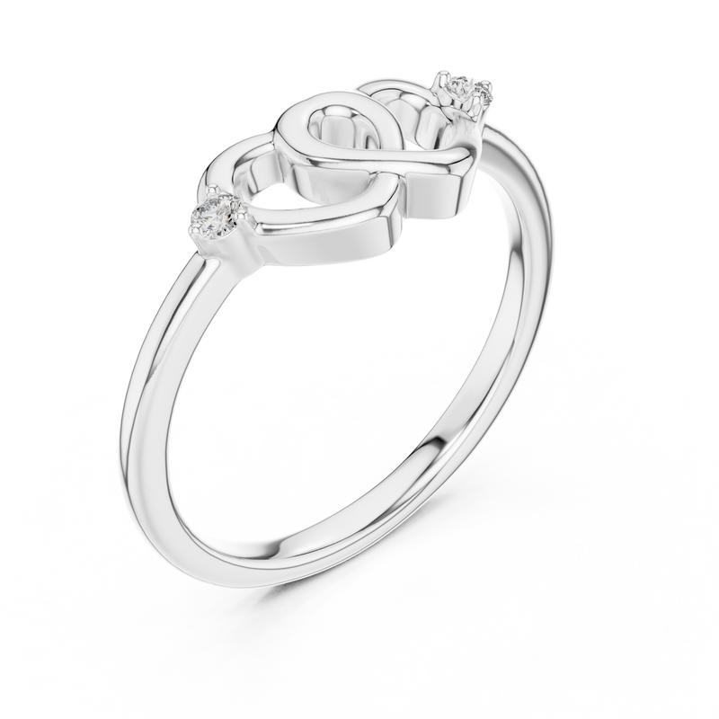 Ladies Ring 12#10023@L@7 - White Gold - Image