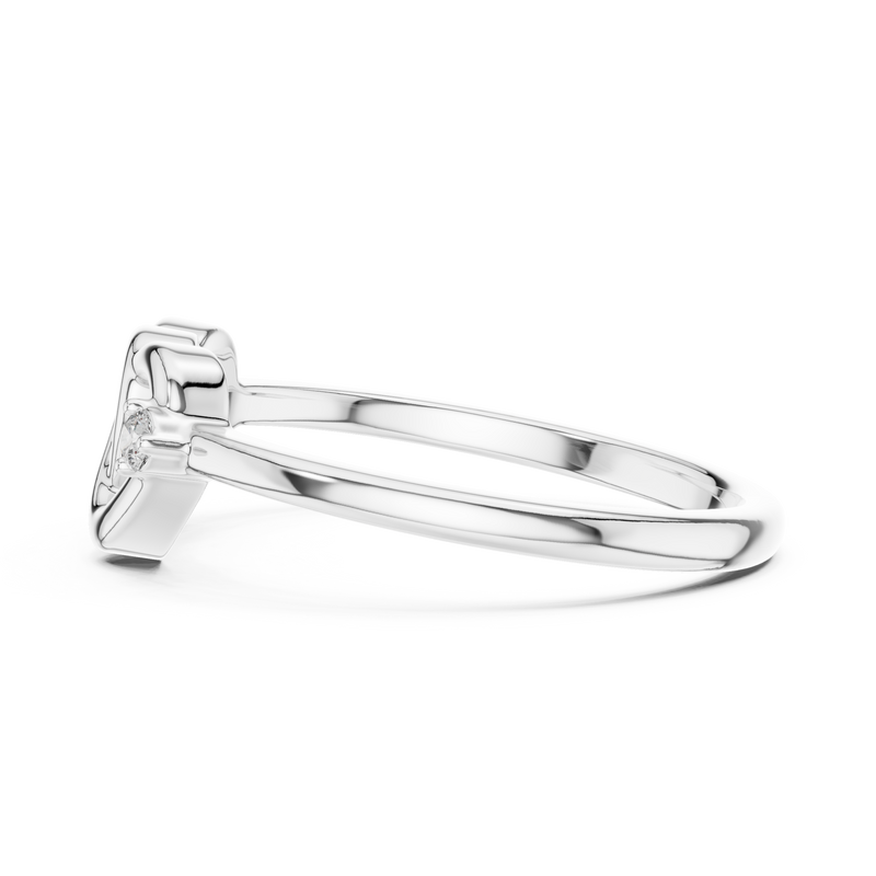 Ladies Ring 12#10023@L@7 - White Gold - Image