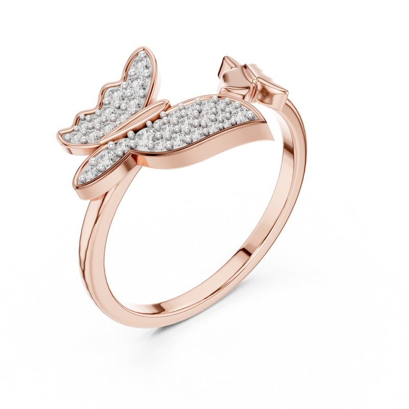 Ladies Ring 12#10024@L - Rose Gold - Image