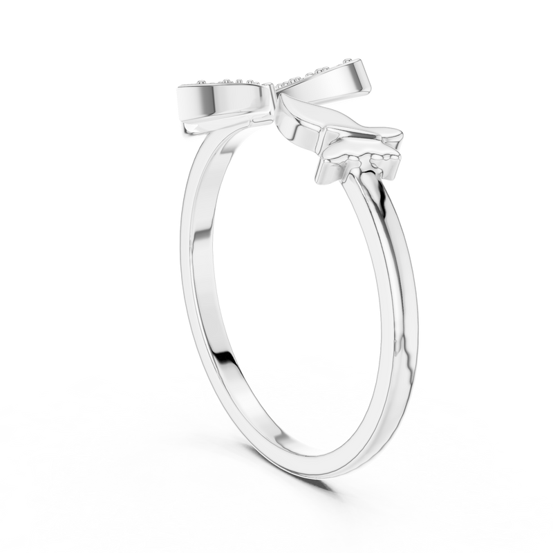 Ladies Ring 12#10024@L - White Gold - Image