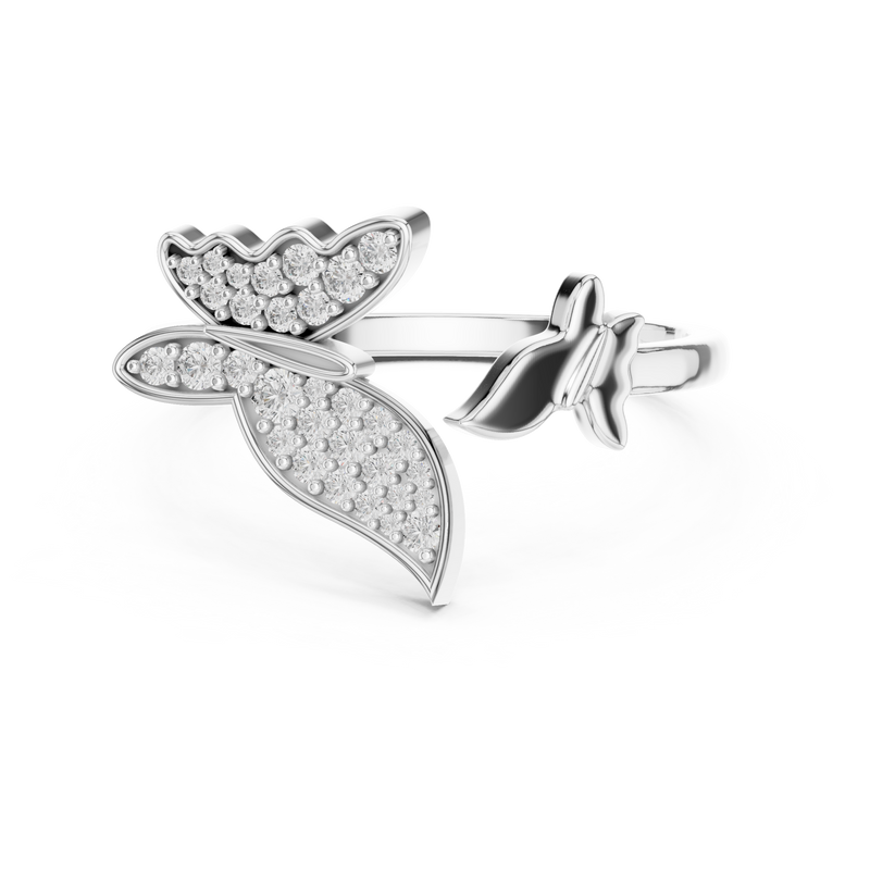 Ladies Ring 12#10024@L - White Gold - Image