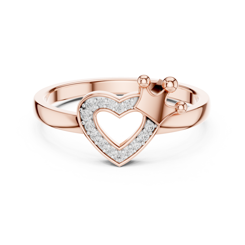 Ladies Ring 12#10025@L - Rose Gold - Image