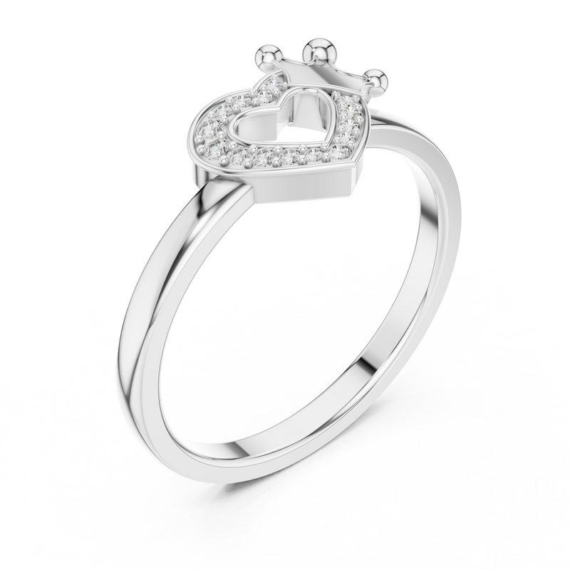 Ladies Ring 12#10025@L - White Gold - Image