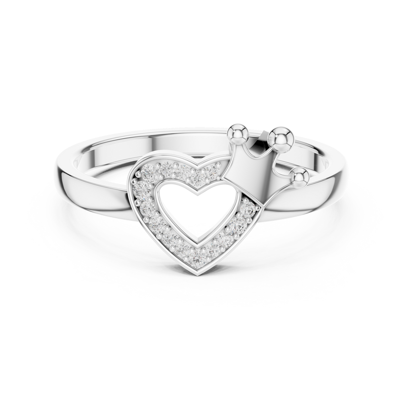 Ladies Ring 12#10025@L - White Gold - Image