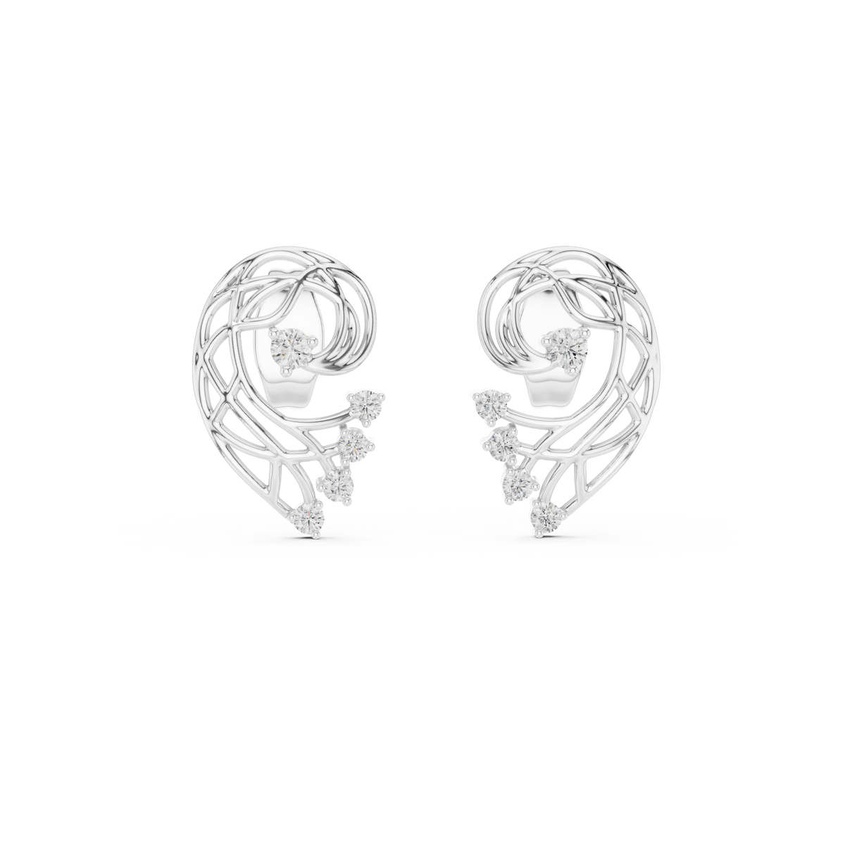 Earring 12#10026@E@7 - White Gold - Image