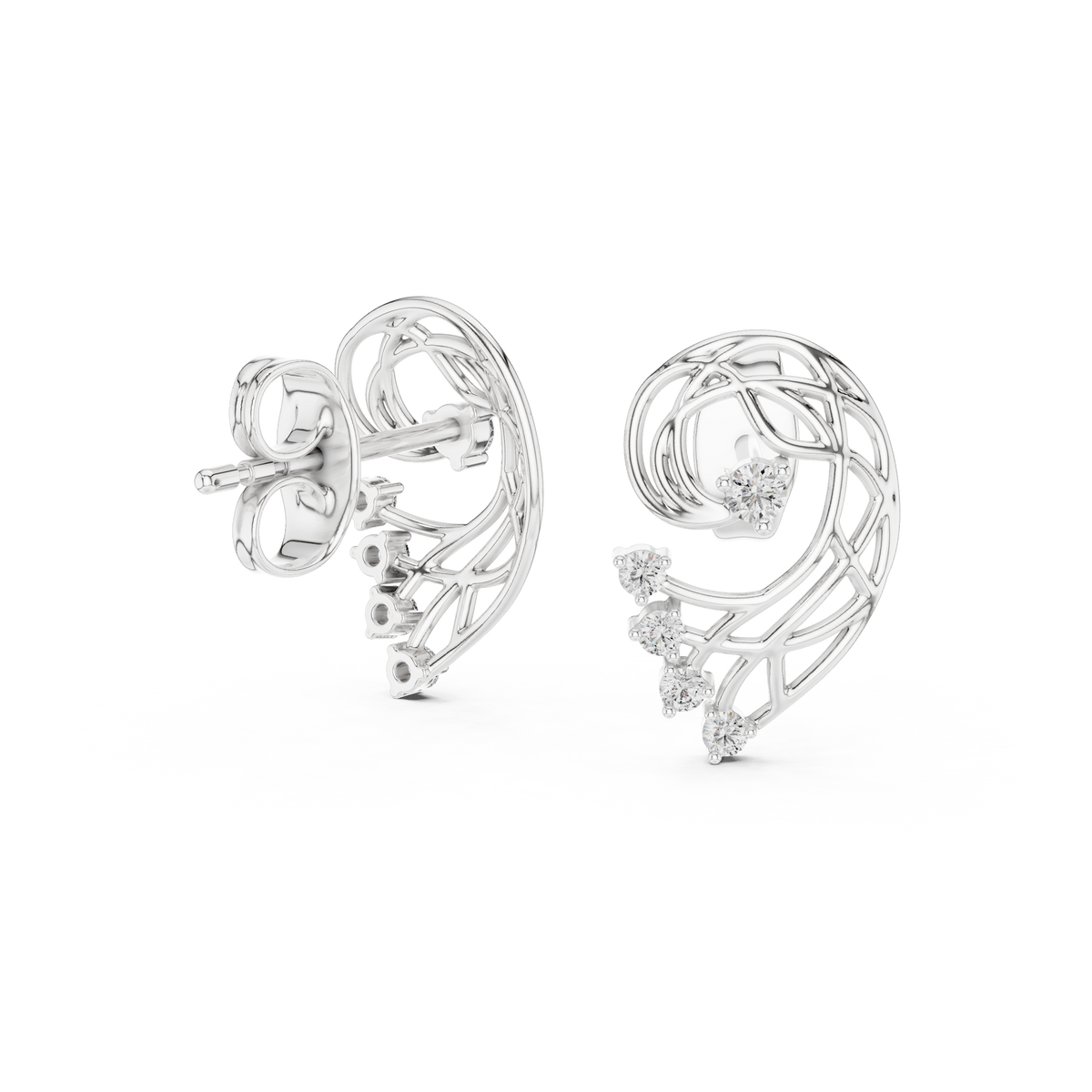 Earring 12#10026@E@7 - White Gold - Image