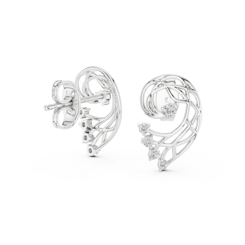 Earring 12#10026@E@7 - White Gold - Image