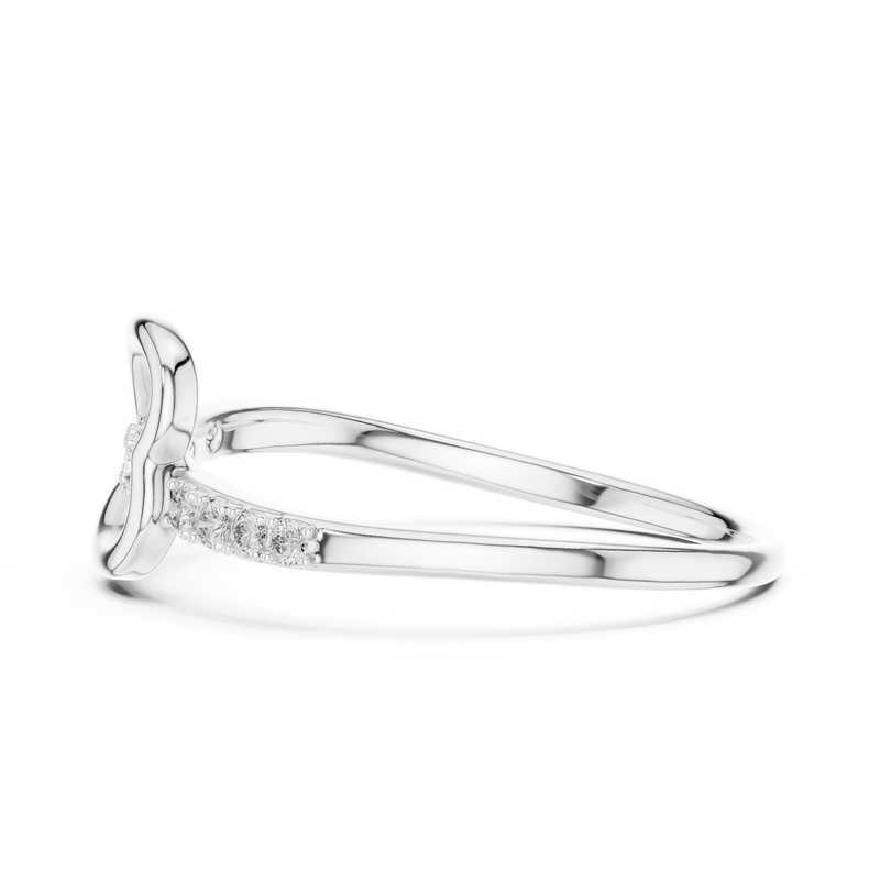 Ladies Ring 12#10026@L - White Gold - Image