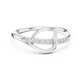 Ladies Ring 12#10026@L - White Gold - Image