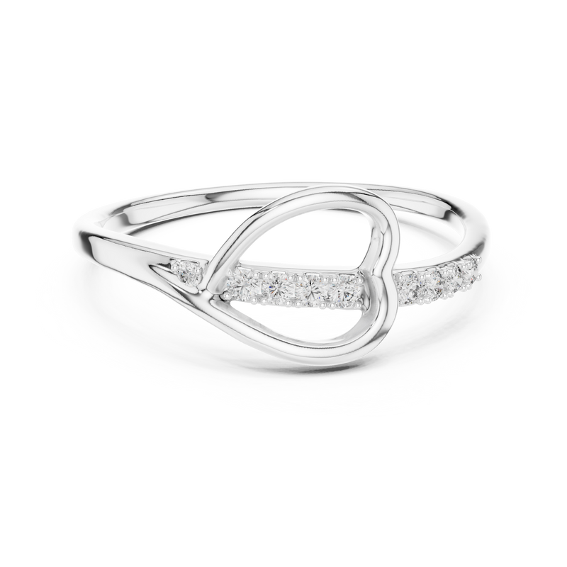 Ladies Ring 12#10026@L - White Gold - Image