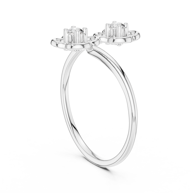 Ladies Ring 12#10027@L - White Gold - Image