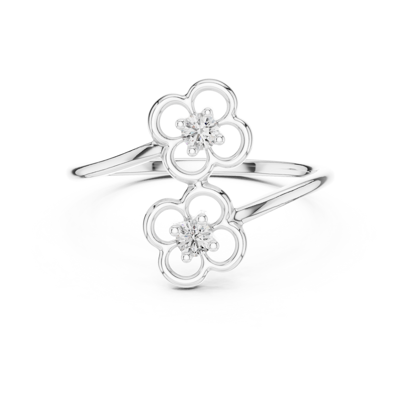 Ladies Ring 12#10027@L - White Gold - Image