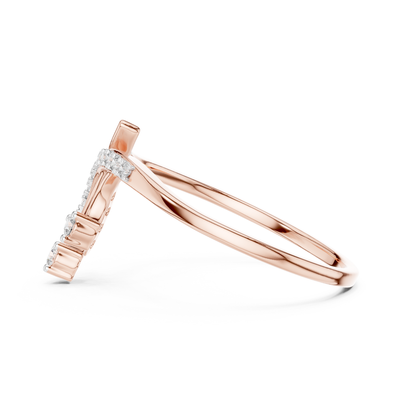 Ladies Ring 12#10028@L - Rose Gold - Image