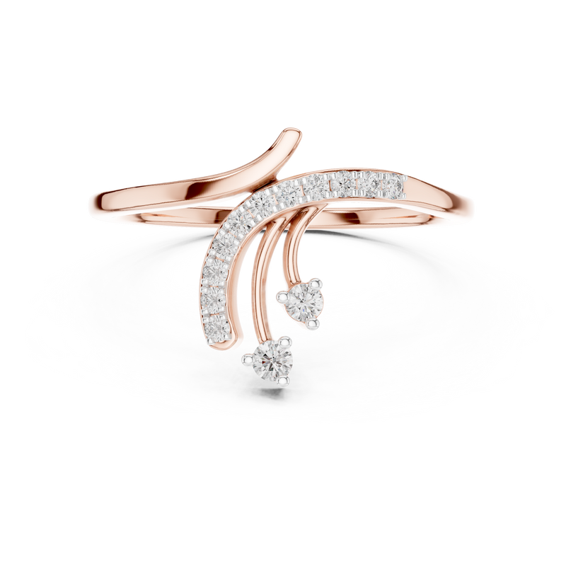 Ladies Ring 12#10028@L - Rose Gold - Image