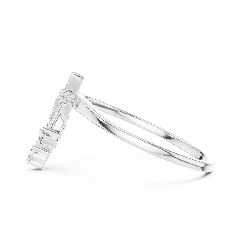 Ladies Ring 12#10028@L - White Gold - Image