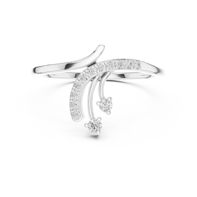 Ladies Ring 12#10028@L - White Gold - Image