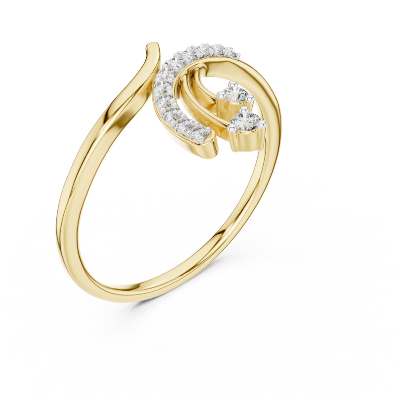 Ladies Ring 12#10028@L - Yellow Gold - Image