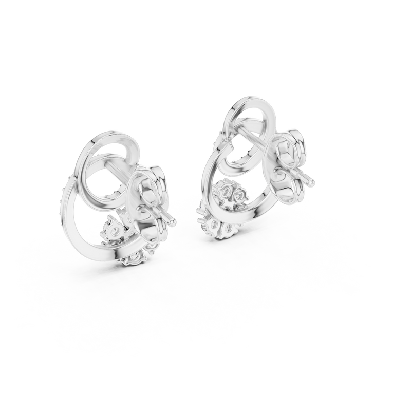 Earring 12#10029@E@7 - White Gold - Image