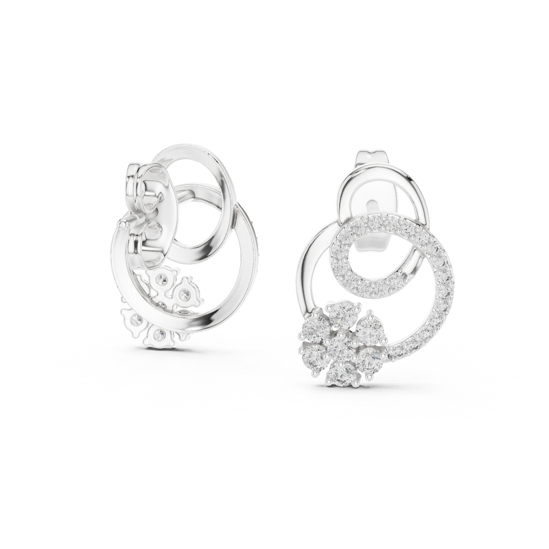 Earring 12#10029@E@7 - White Gold - Image