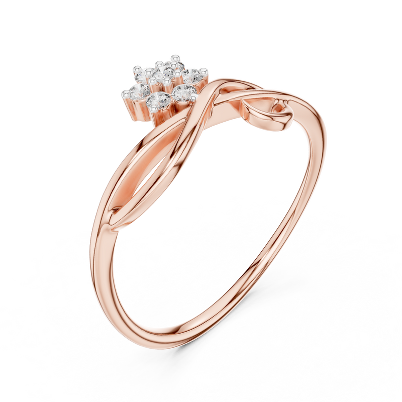Ladies Ring 12#10029@L@7 - Rose Gold - Image