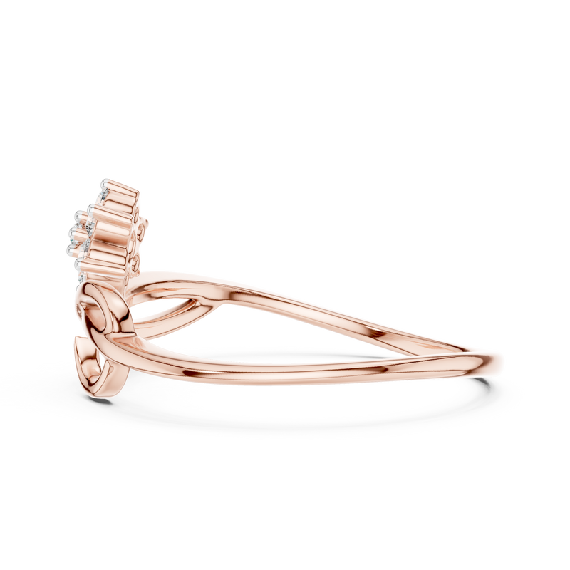 Ladies Ring 12#10029@L@7 - Rose Gold - Image
