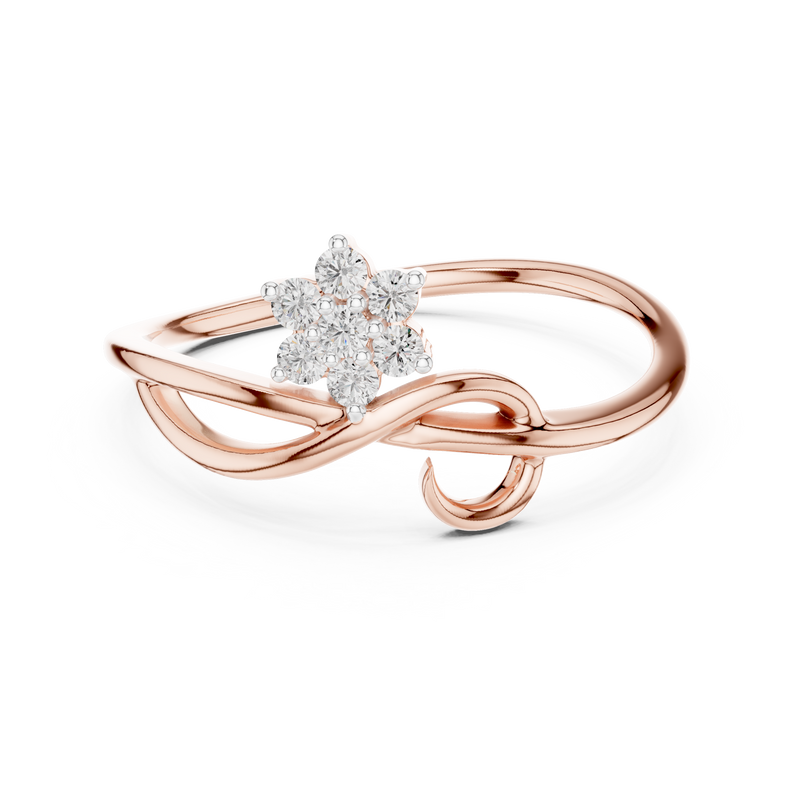 Ladies Ring 12#10029@L@7 - Rose Gold - Image