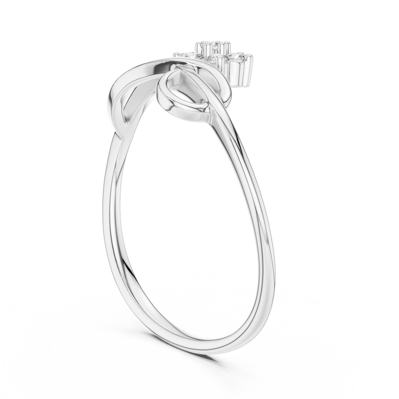 Ladies Ring 12#10029@L@7 - White Gold - Image