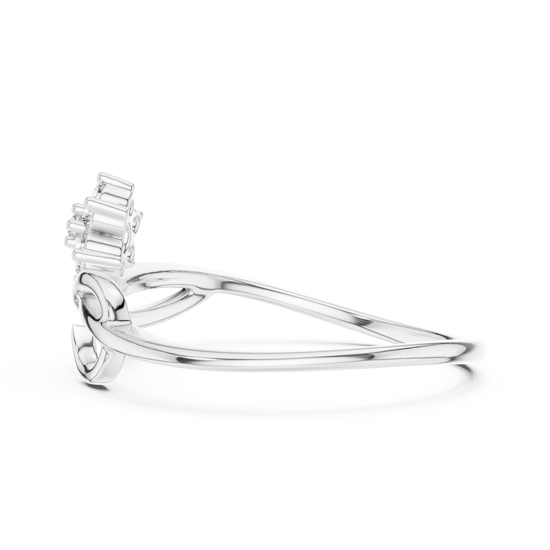 Ladies Ring 12#10029@L@7 - White Gold - Image