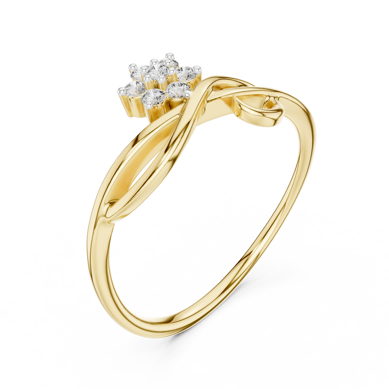 Ladies Ring 12#10029@L@7 - Yellow Gold - Image