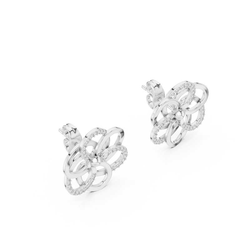 Earring 12#10030@E@7 - White Gold - Image