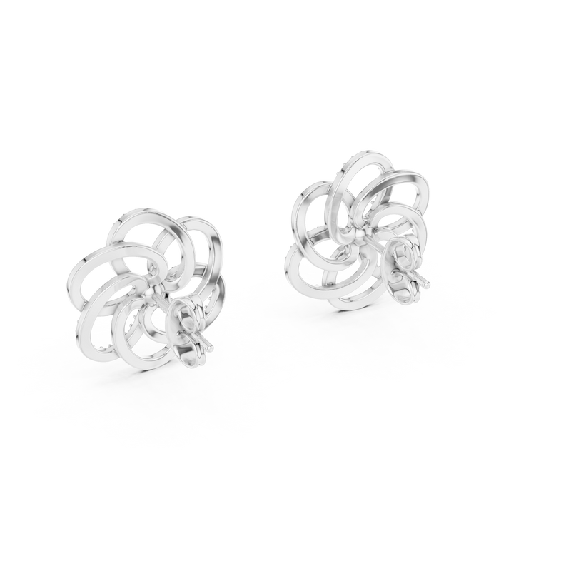 Earring 12#10030@E@7 - White Gold - Image