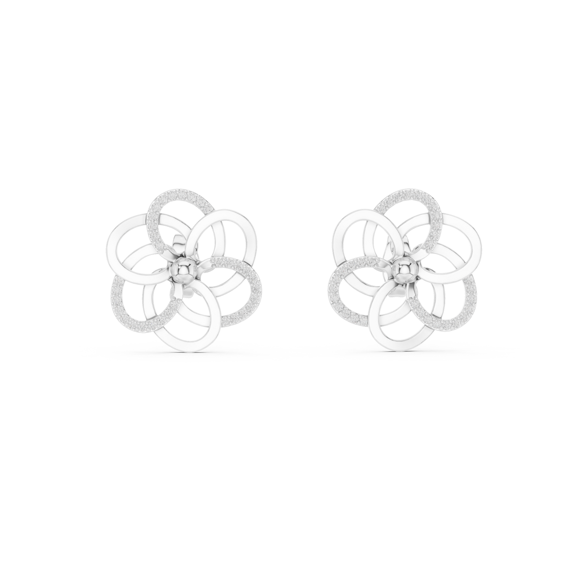 Earring 12#10030@E@7 - White Gold - Image