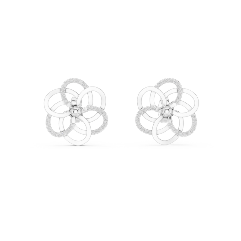 Earring 12#10030@E@7 - White Gold - Image