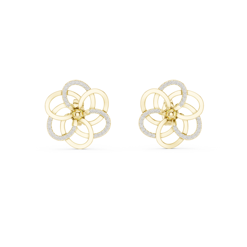 Earring 12#10030@E@7 - Yellow Gold - Image