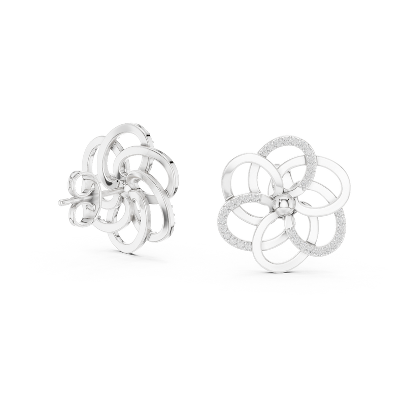 Earring 12#10030@E@7 - White Gold - Image