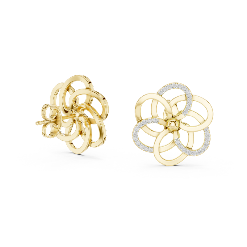 Earring 12#10030@E@7 - Yellow Gold - Image