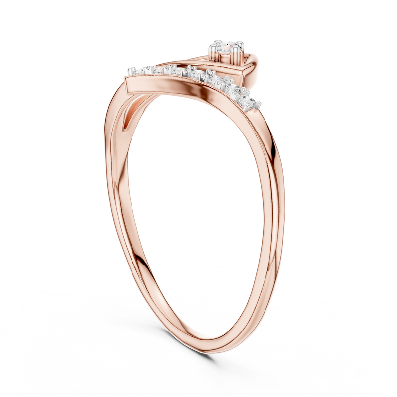 Ladies Ring 12#10030@L - Rose Gold - Image