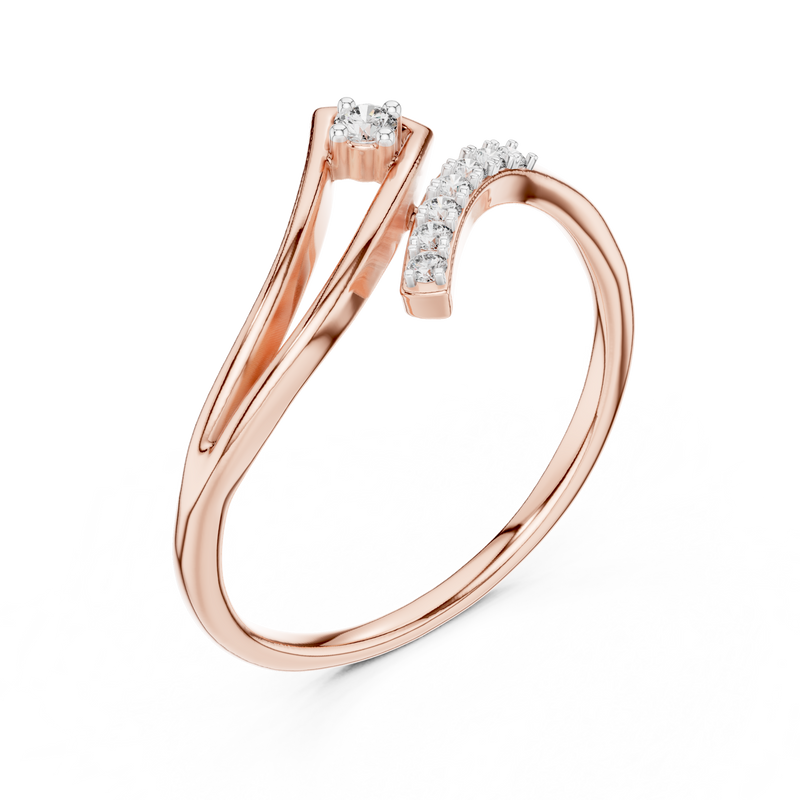 Ladies Ring 12#10030@L - Rose Gold - Image
