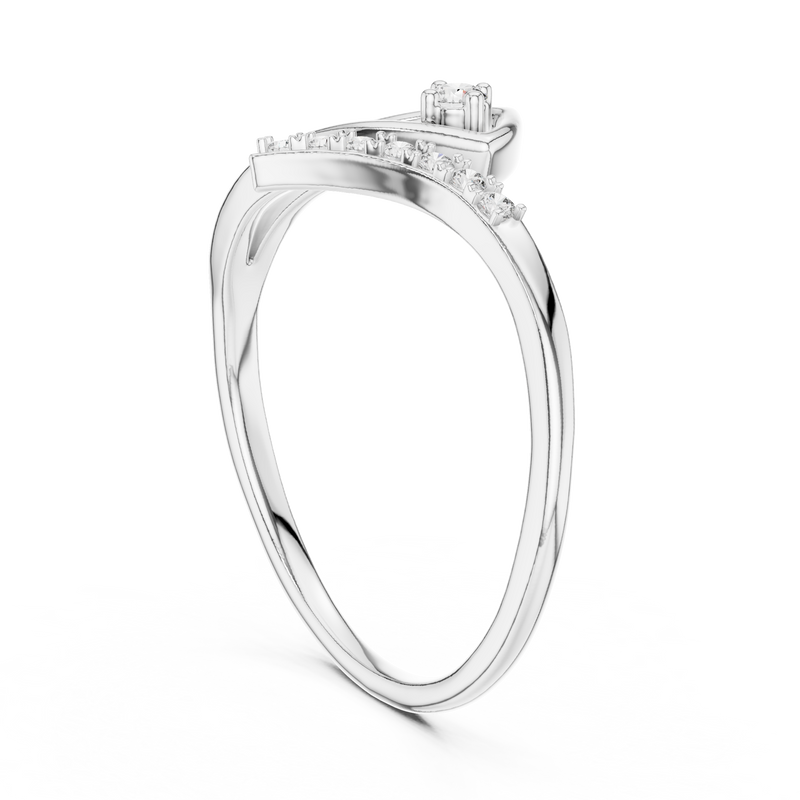 Ladies Ring 12#10030@L - White Gold - Image