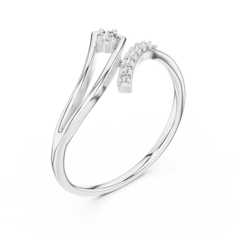 Ladies Ring 12#10030@L - White Gold - Image
