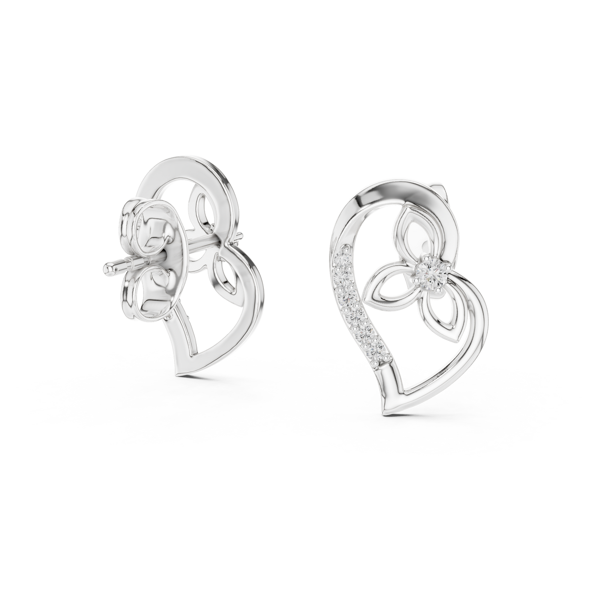 Earring 12#10031@E@7 - White Gold - Image
