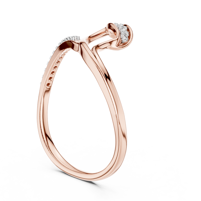 Ladies Ring 12#10031@L - Rose Gold - Image