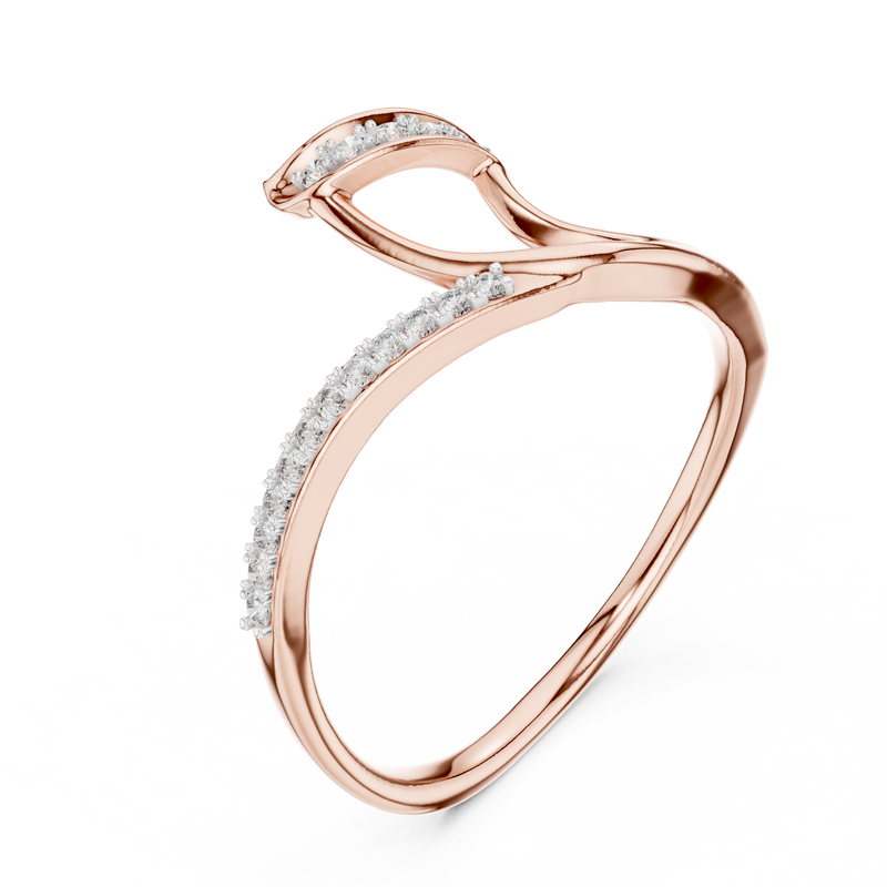 Ladies Ring 12#10031@L - Rose Gold - Image