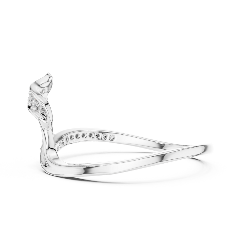 Ladies Ring 12#10031@L - White Gold - Image