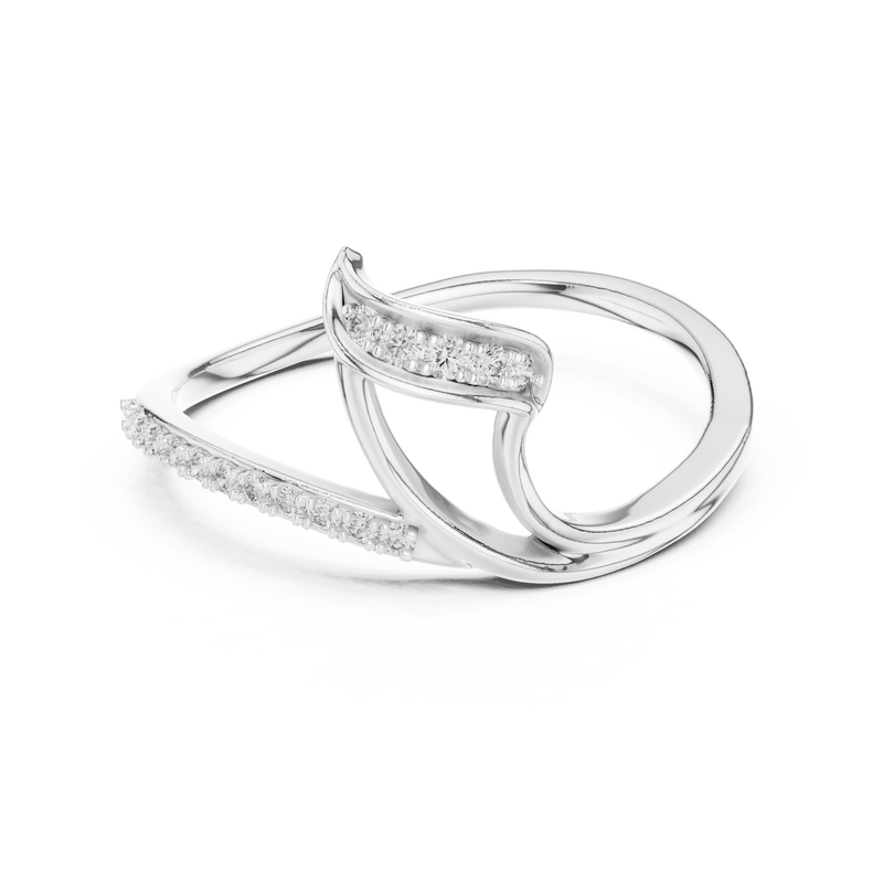 Ladies Ring 12#10031@L - White Gold - Image