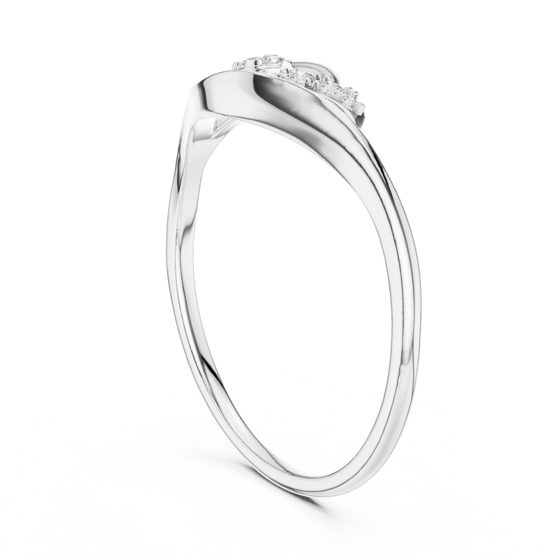 Ladies Ring 12#10032@L - White Gold - Image