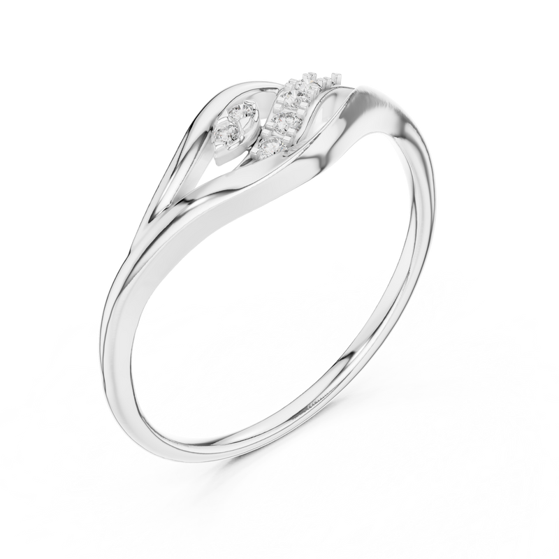 Ladies Ring 12#10032@L - White Gold - Image