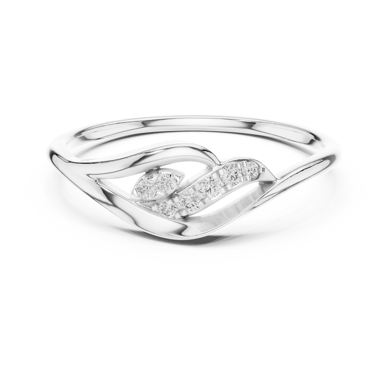 Ladies Ring 12#10032@L - White Gold - Image